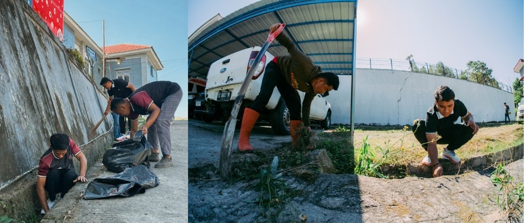 Semangat Gotong Royong Warnai Kerja Bakti Lapas Mamasa Sambut HUT RI Ke-81